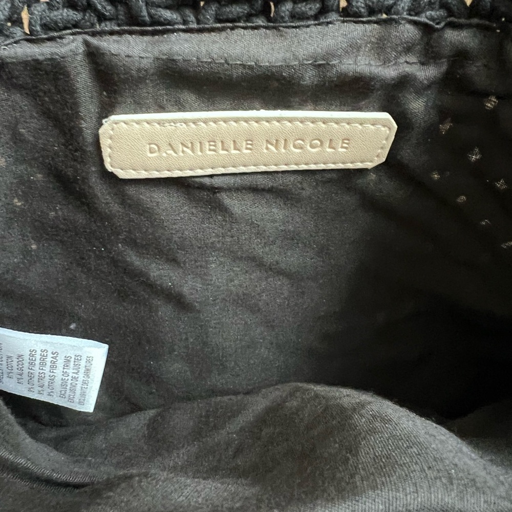 Danielle Nicole Black Macrame Fringe Crossbody Ba… - image 7